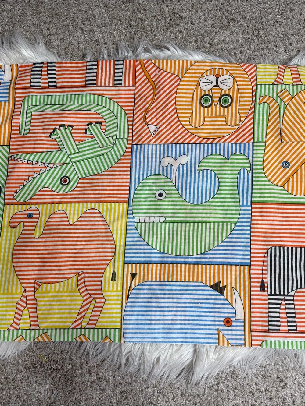 Vintage Springmaid Zoo Mates Pillowcases (2) Standard Sz
